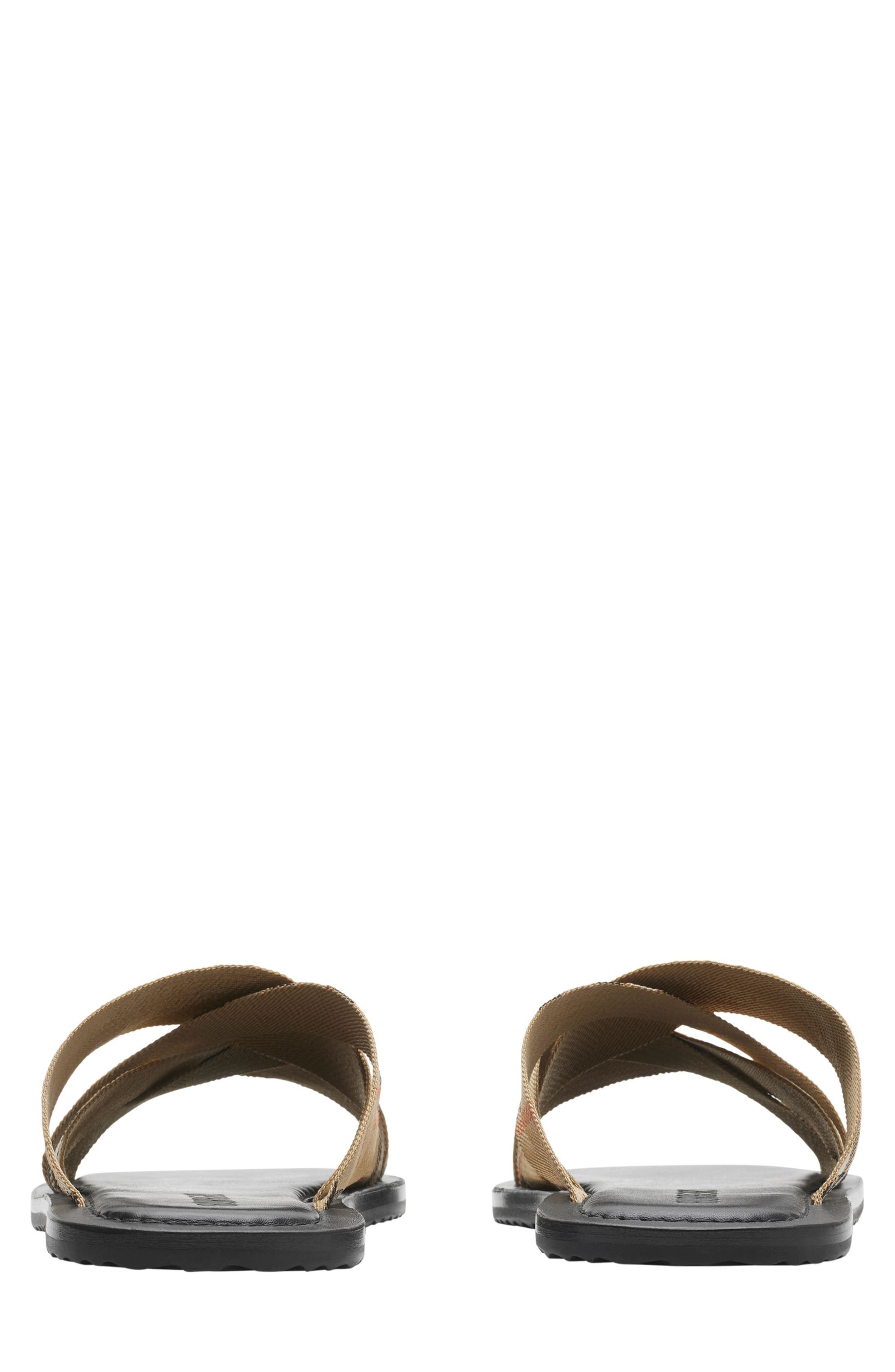 burberry Jacquard Check Crisscross Slide Sandal in Sand Ip Check at Nordstrom - 6