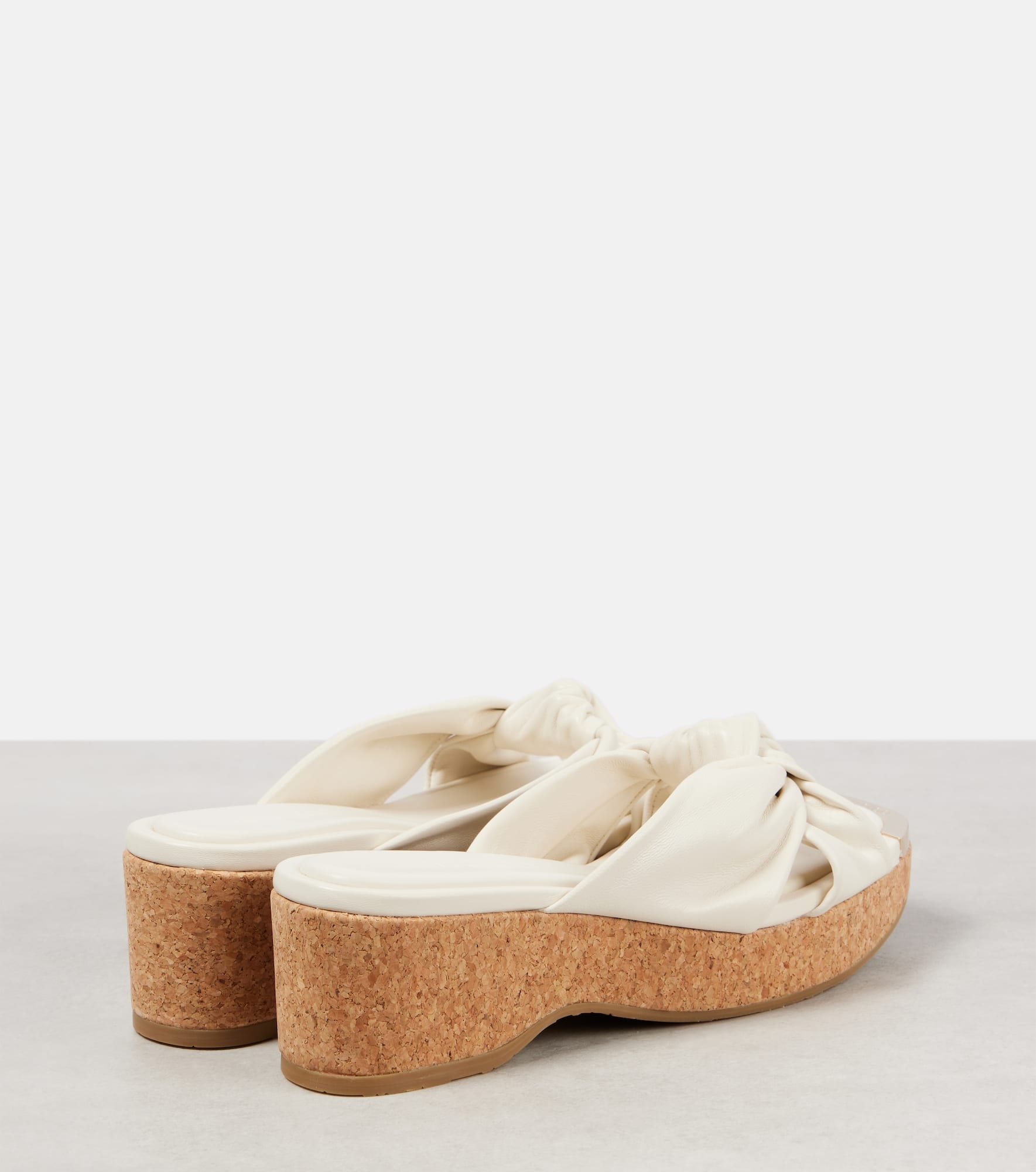 Avenue 50 leather wedge mules - 2