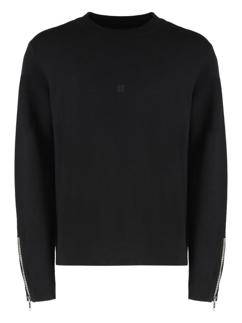 zip-cuff wool sweater 1