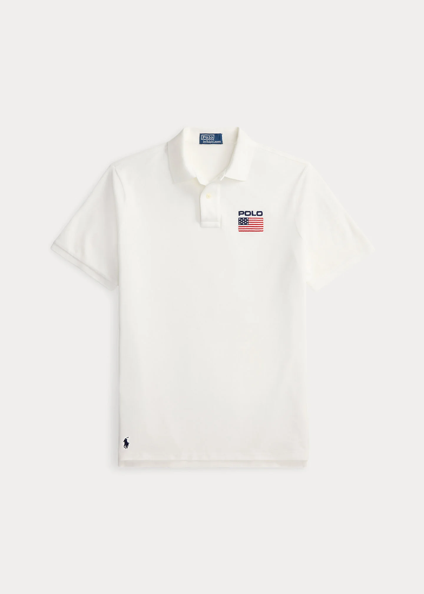 Classic Fit Flag Mesh Polo Shirt - 1