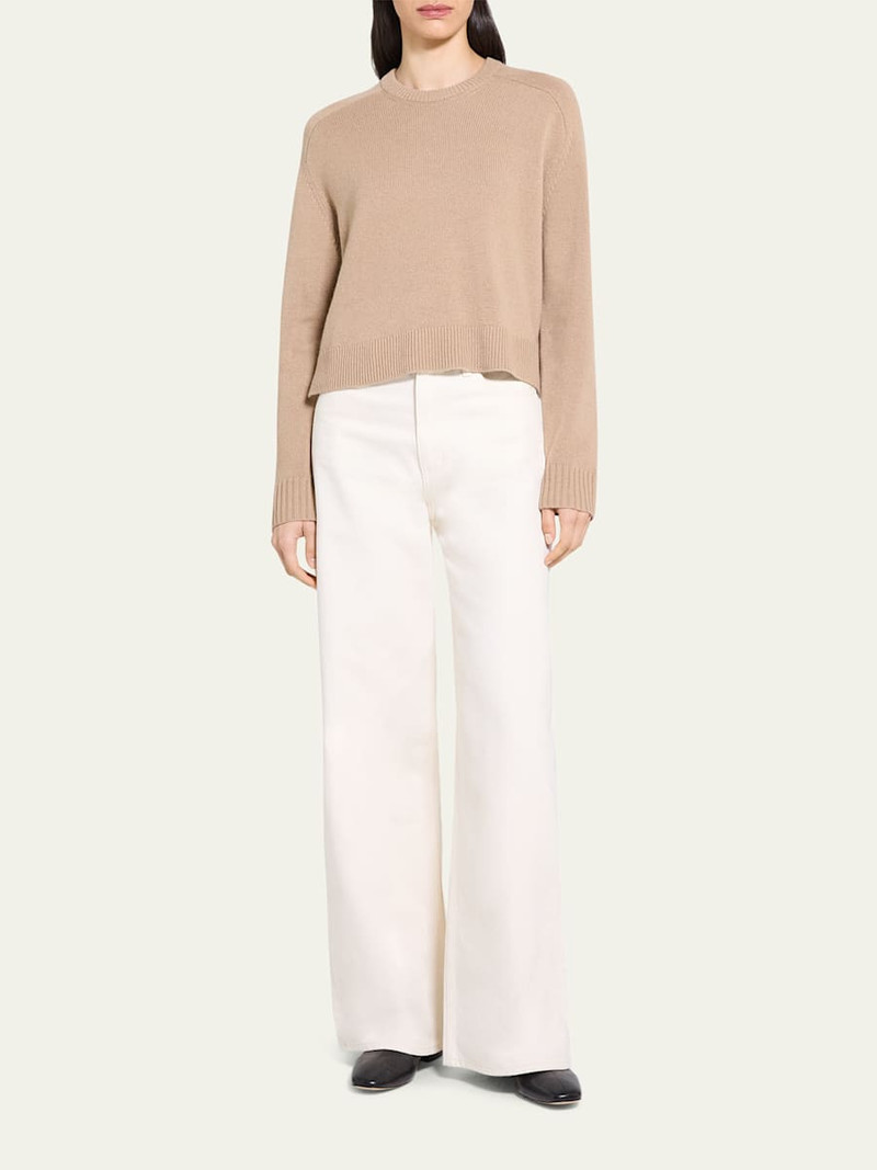 Theory Cashmere Cropped Crewneck Sweater outlook
