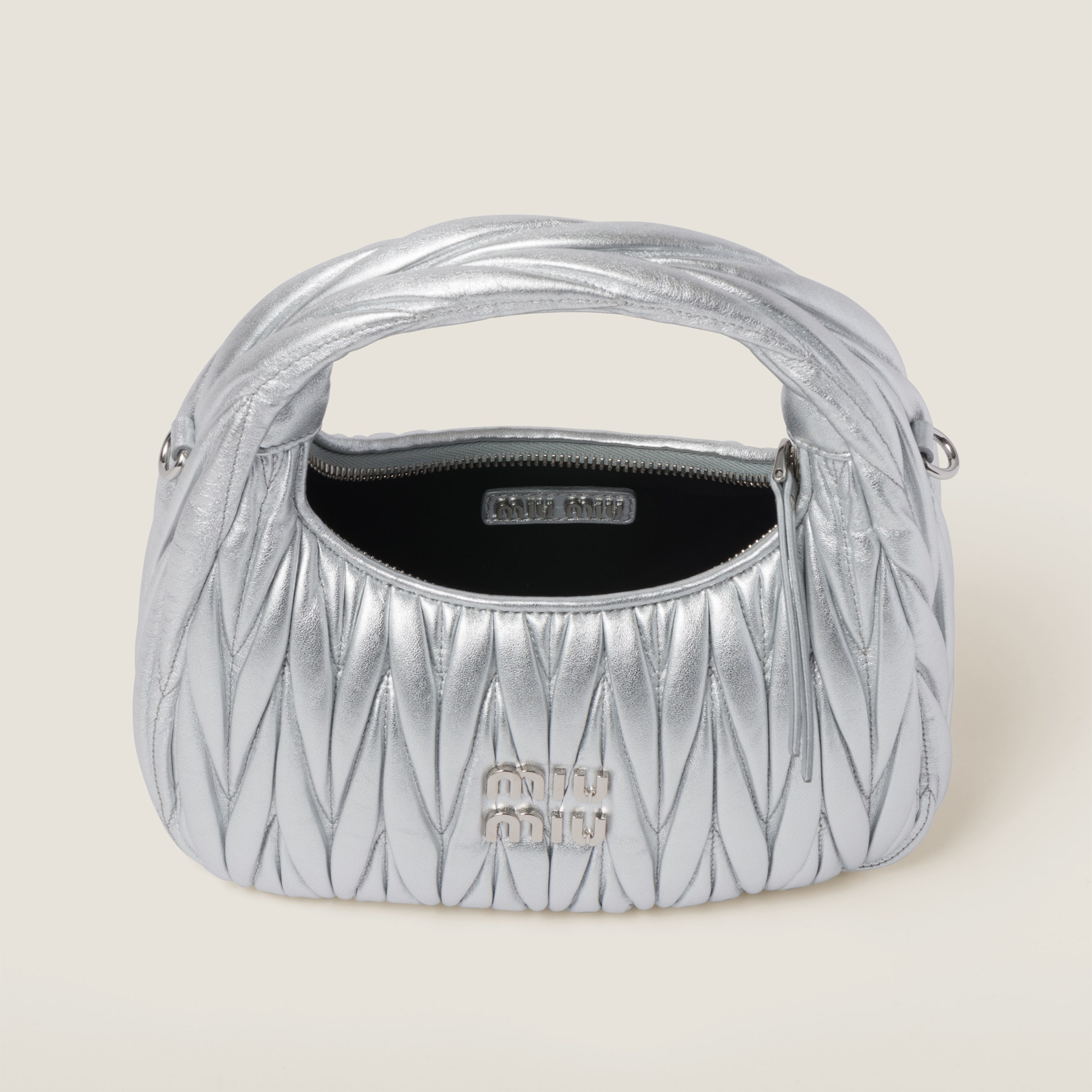 Wander matelassé nappa leather hobo bag - 4