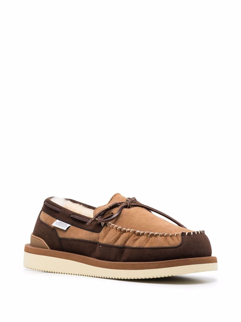 fur-lined suede loafers - 2