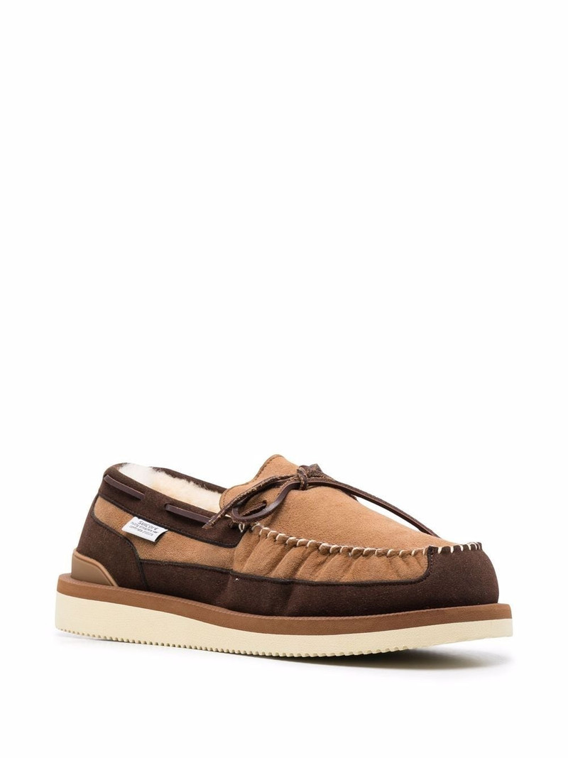 Suicoke fur-lined suede loafers outlook