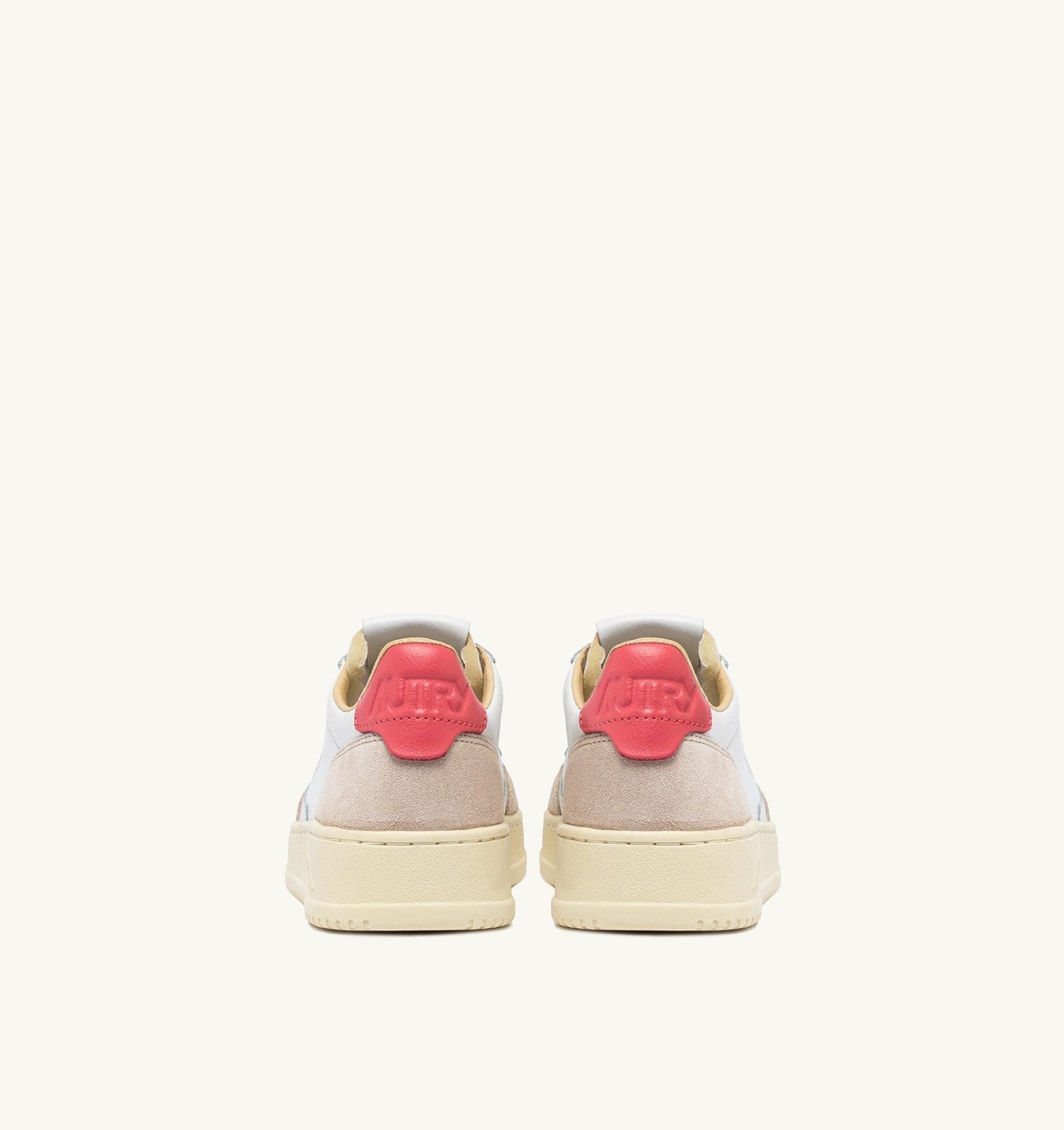 MEDALIST LOW SNEAKERS IN WHITE AND TEAROSE LEATHER SUEDE - 3