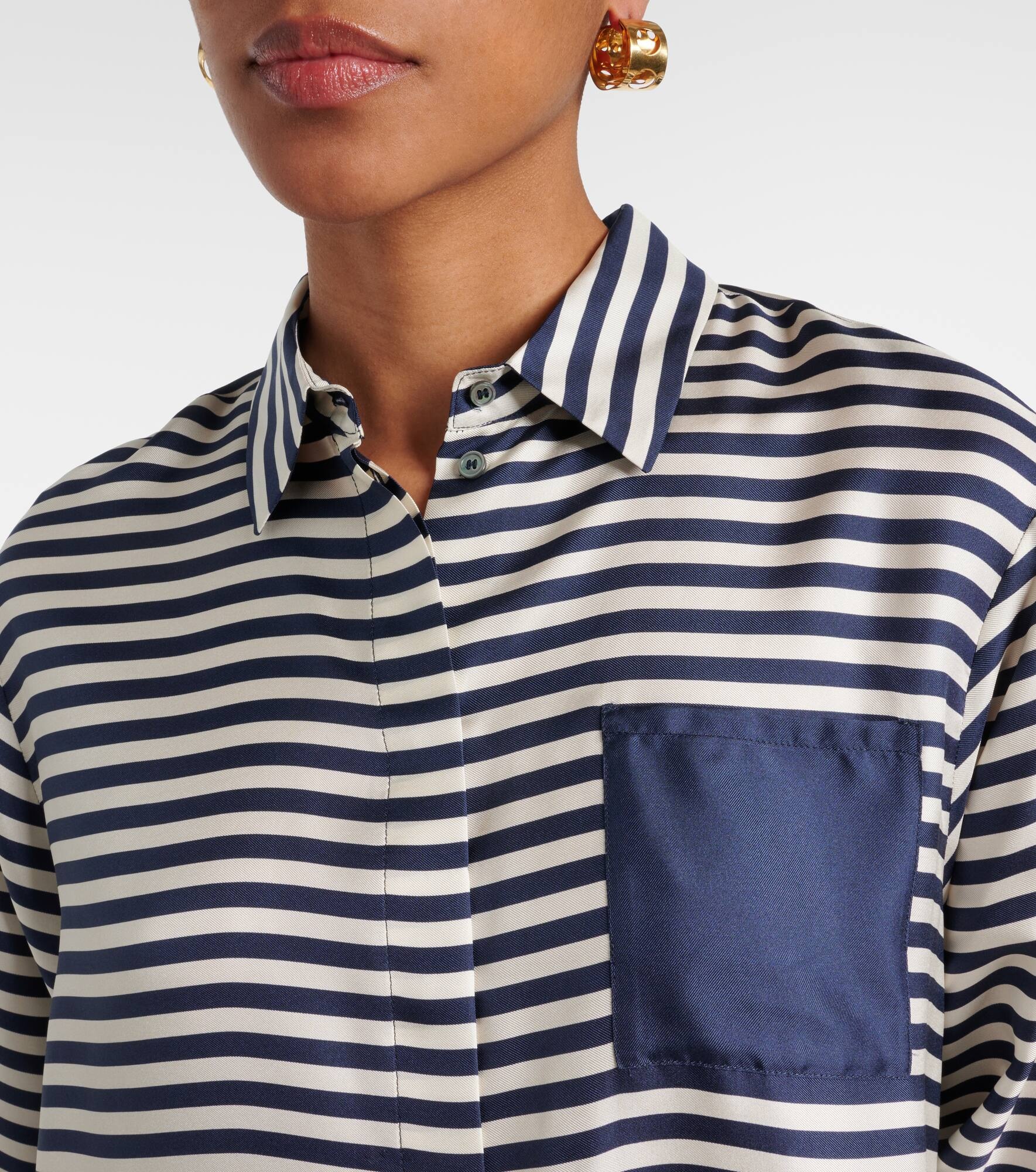 Maya striped silk shirt - 4