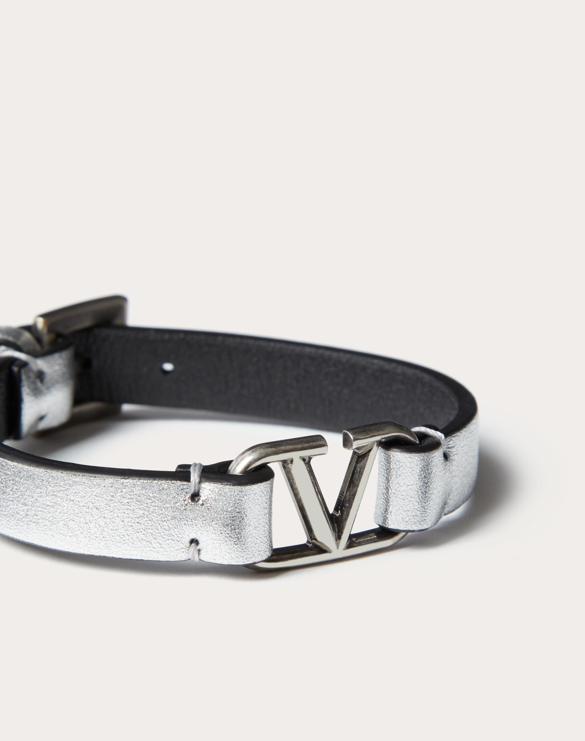 VLOGO SIGNATURE LEATHER BRACELET - 2