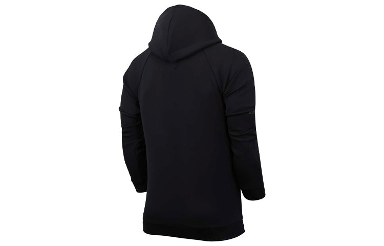 Air Jordan logo Splicing Zipper Sports Hooded Jacket Men's Black CK1343-010 - 2