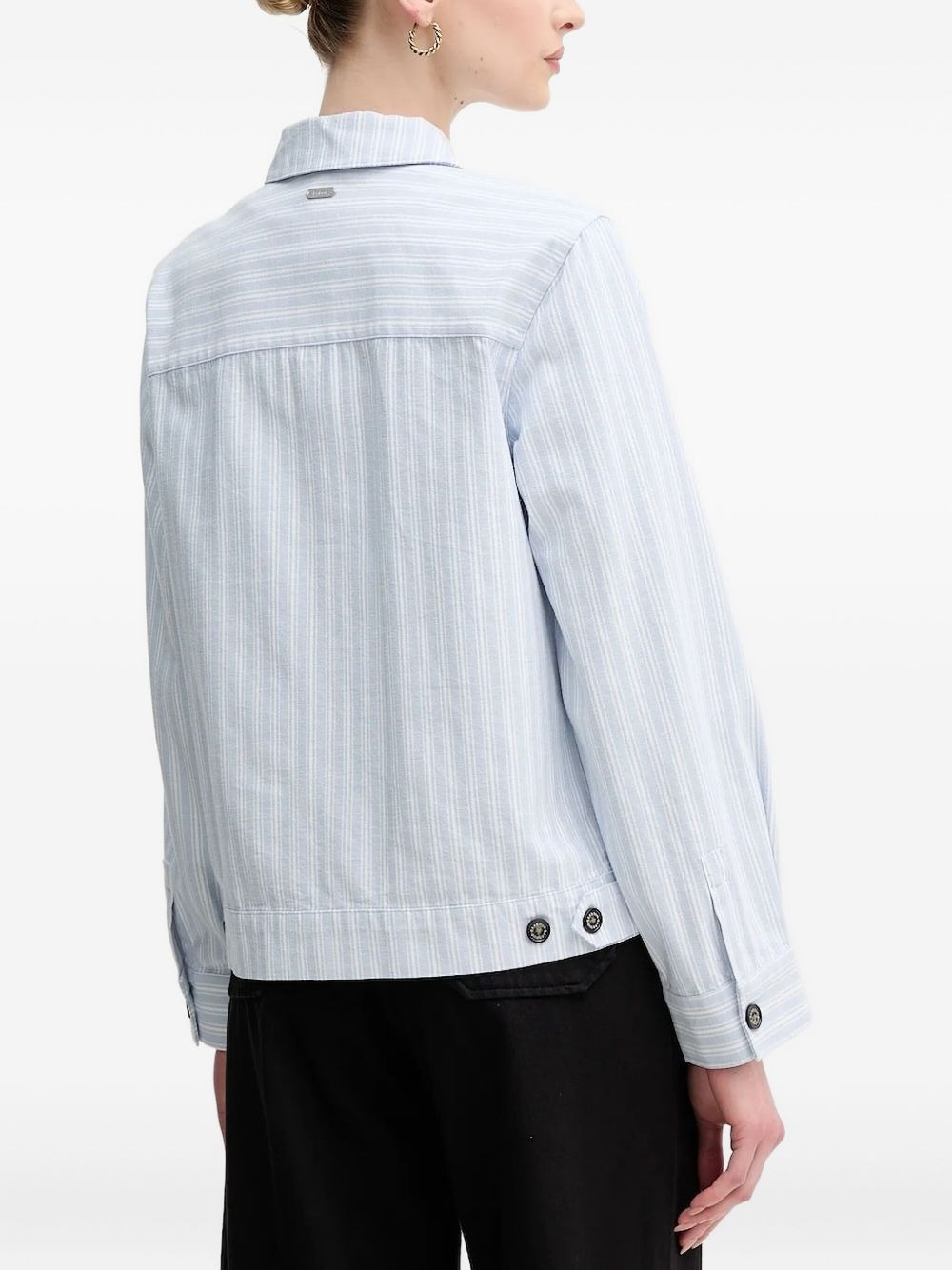 striped chest-pocket shirt - 3