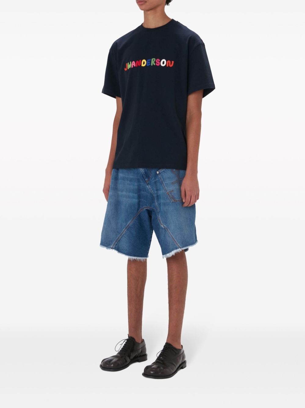 logo-embroidered cotton T-shirt - 2