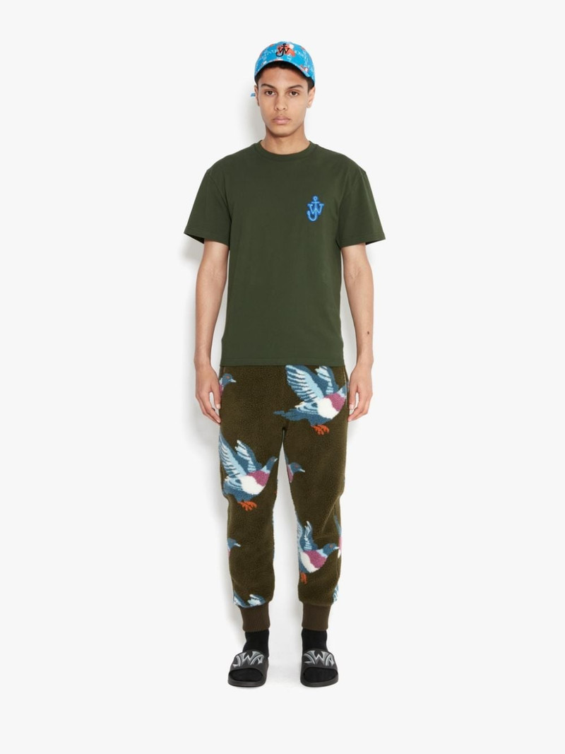 JW Anderson graphic-print fleece track pants outlook