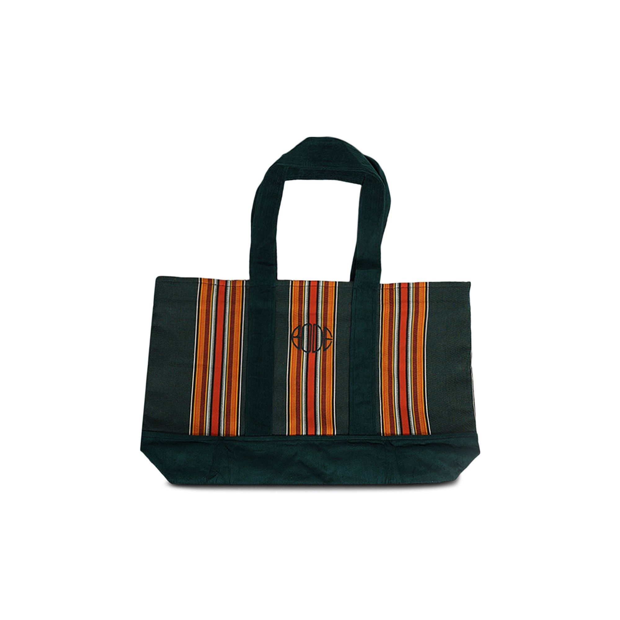 Bode Parakeet Stripe Tote 'Green Multicolor' - 1