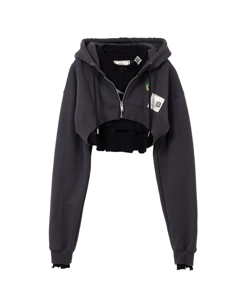 Layered Cropped Zip-up Hoodie 15