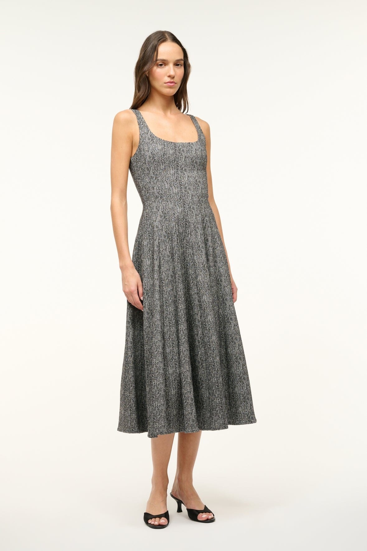 STAUD WELLS DRESS TEXTURED HERRINGBONE - 4