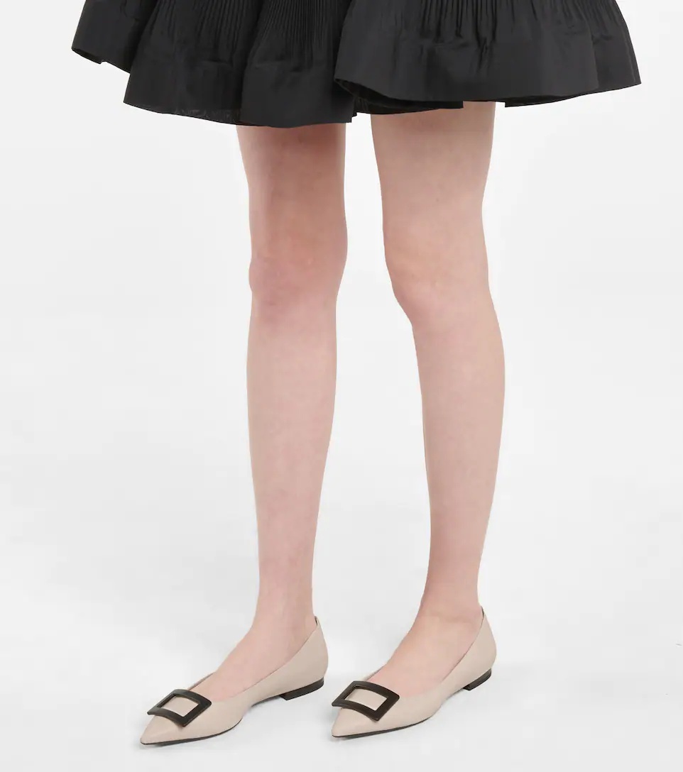 Gommettine leather ballet flats - 4