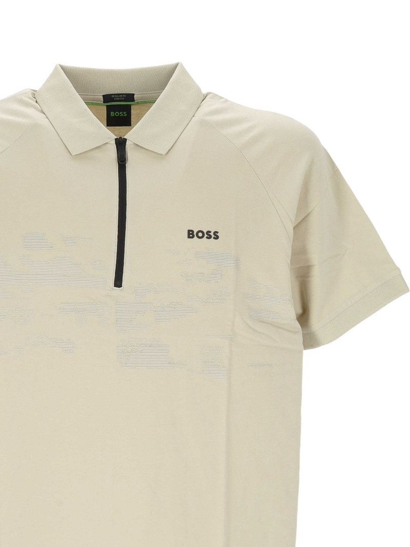 textured raglan-sleeve polo shirt 3