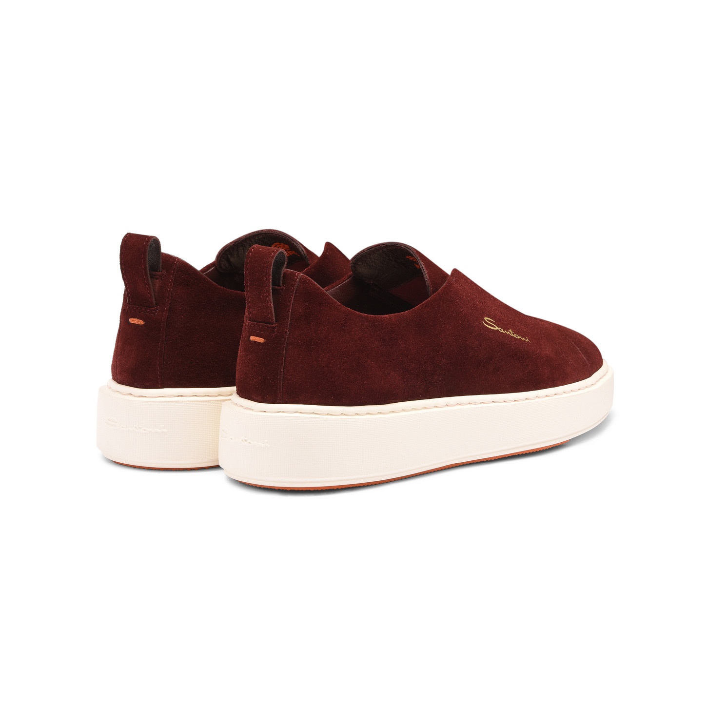Women's burgundy suede slip-on sneaker - 3