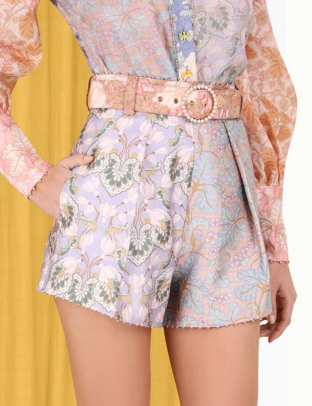 KALEIDOSCOPE BEADED HEM SHORTS - 5