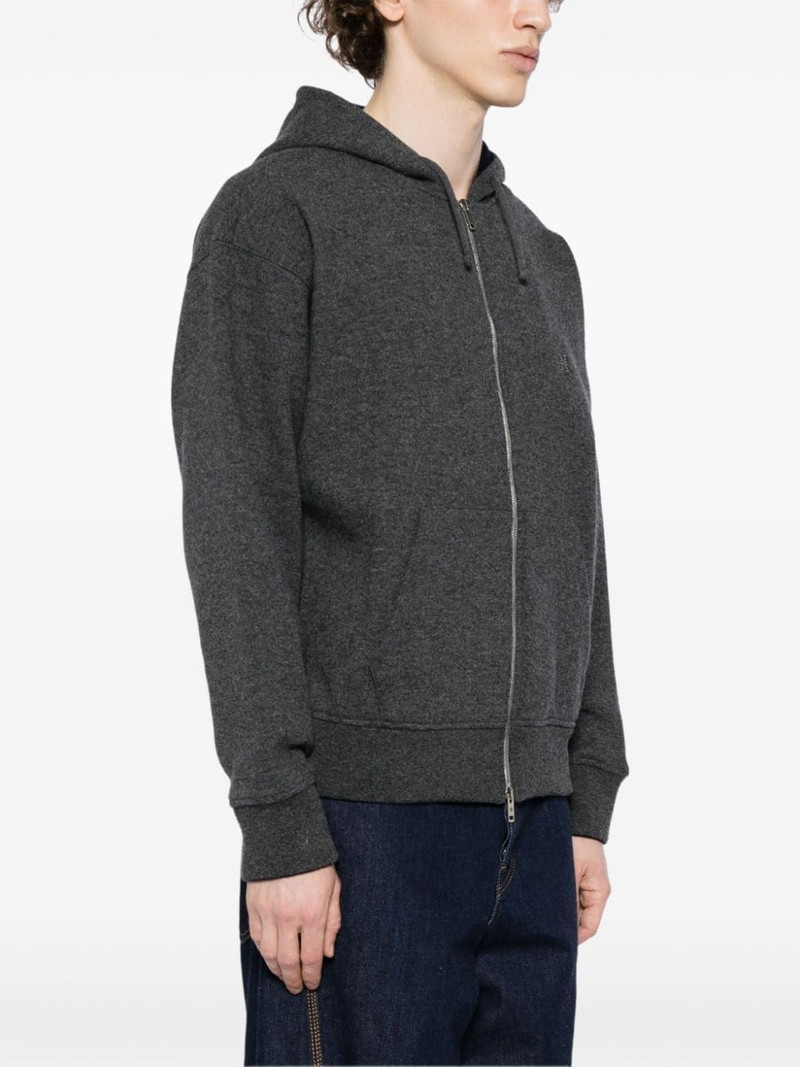 logo-embroidered zip-up hoodie 3