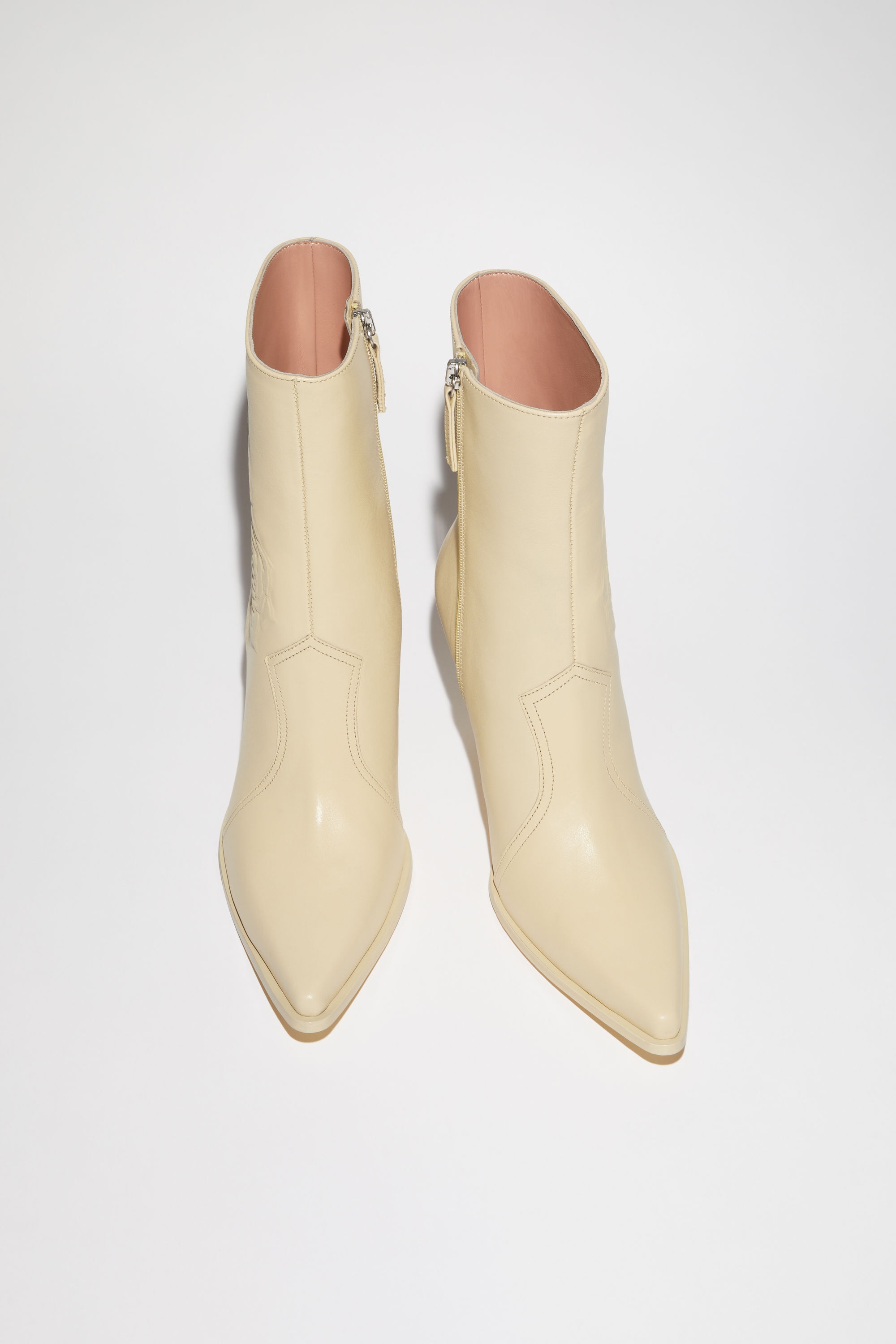 Heel ankle boots - Cream beige - 3