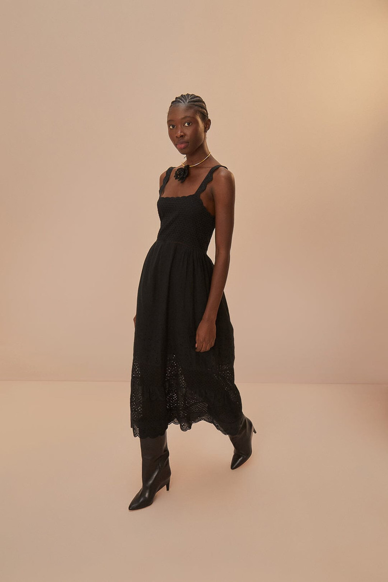 Black Lace Crochet Dress 3