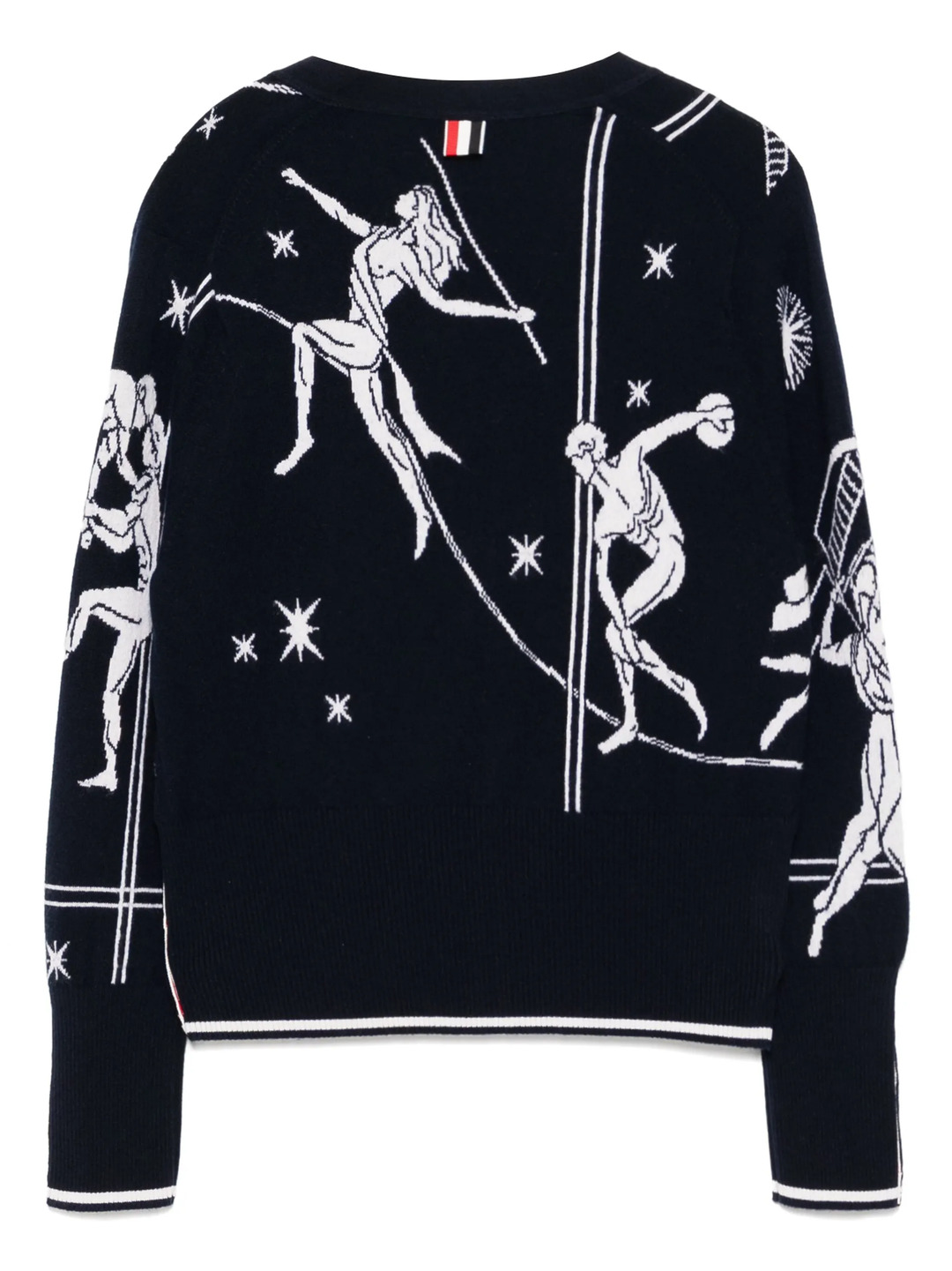 Olympic Constellation Classic Cashmere V Neck Cardigan Men - 2
