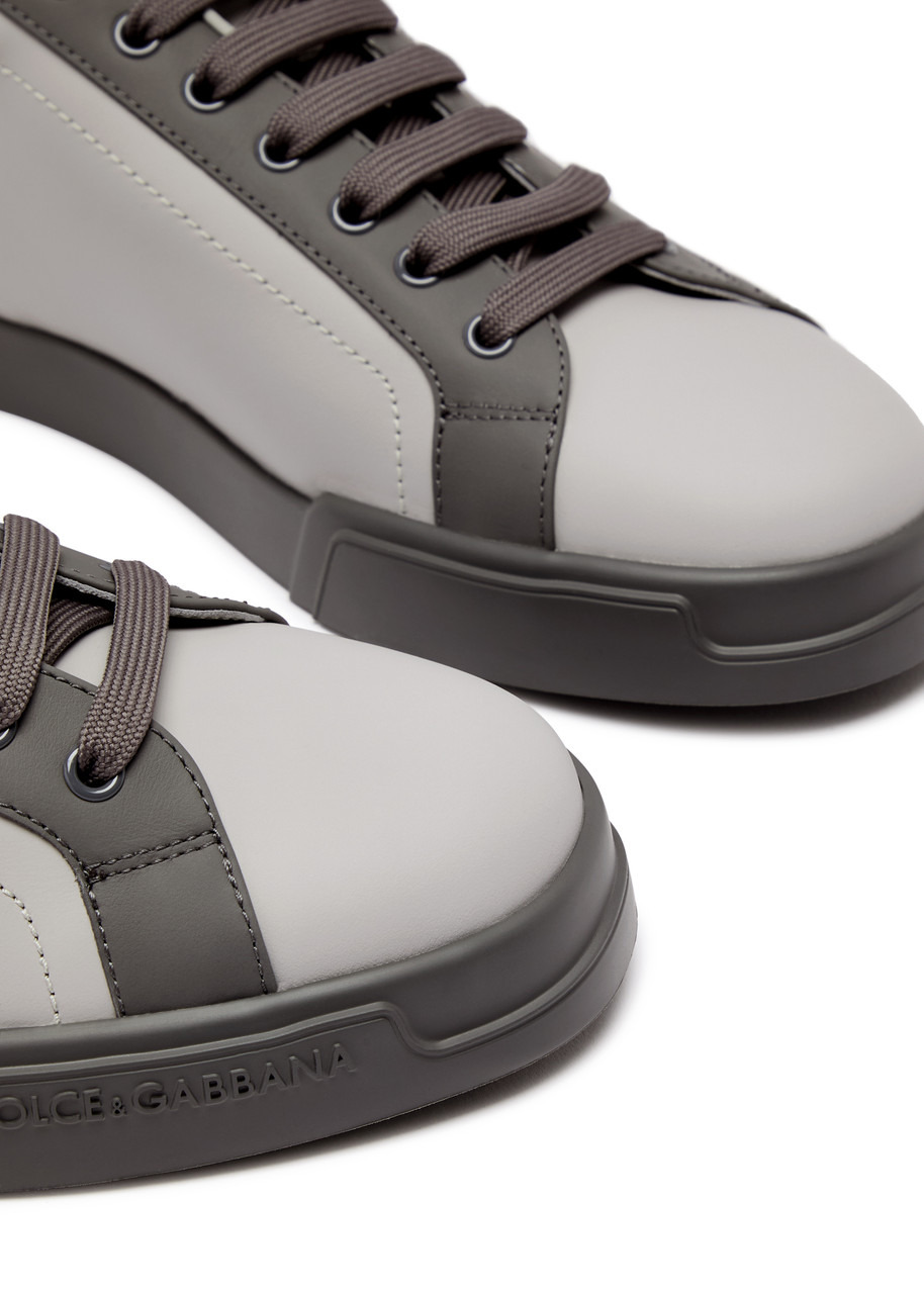 Dolce & Gabbana Portofino Panelled Leather Sneakers - 3