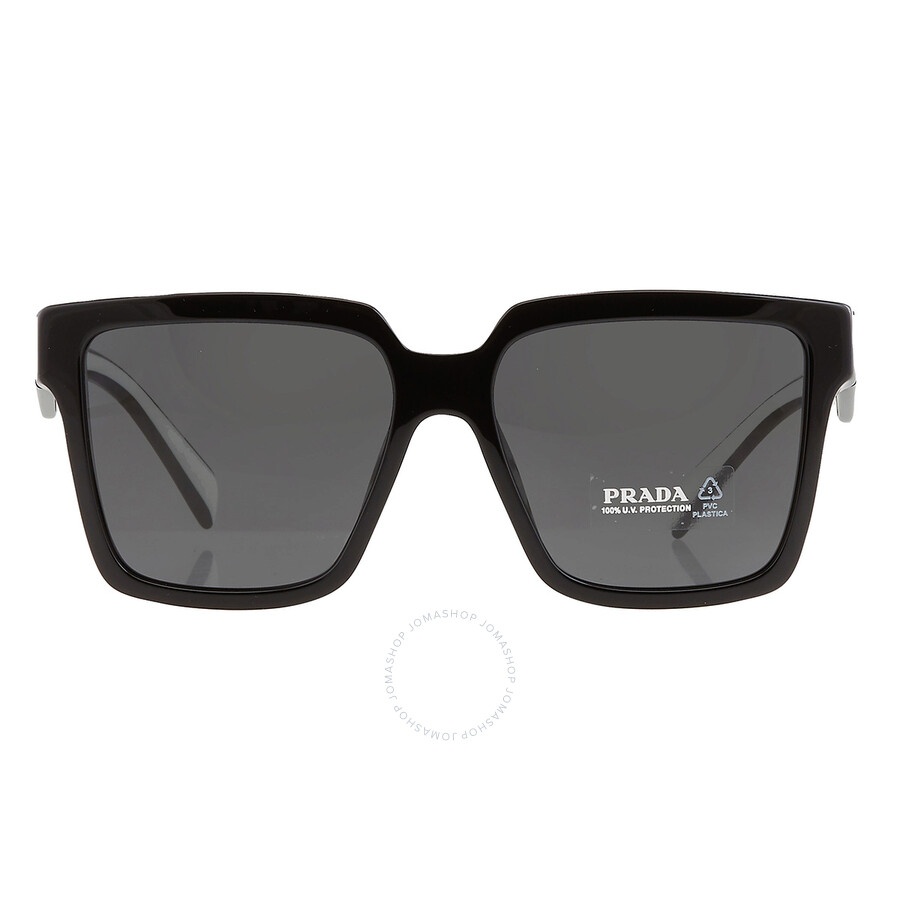 Prada Dark Gray Square Ladies Sunglasses 0PR 24ZS1AB5S056 - 1