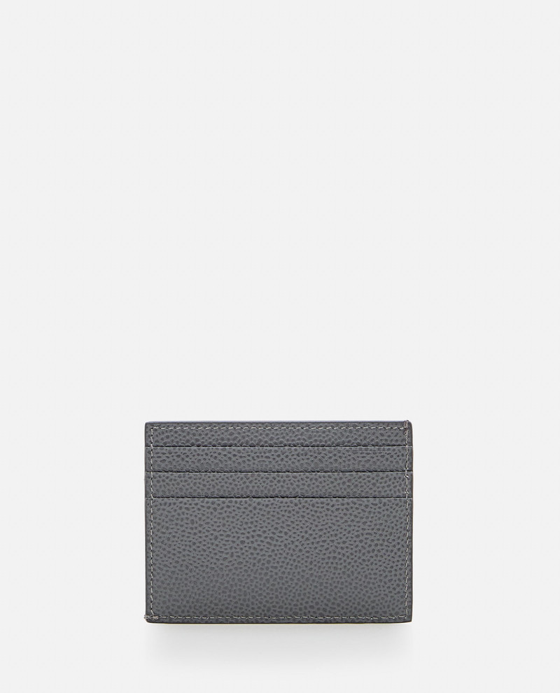 Thom Browne Gray leather cardholder - Thom Browne outlook