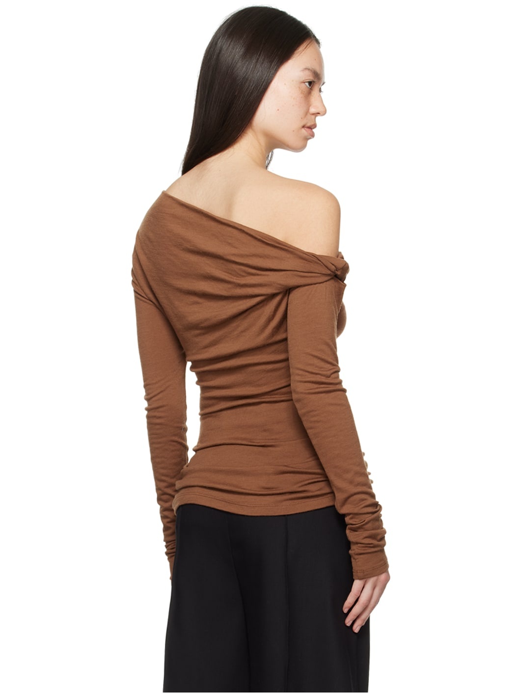 SSENSE Exclusive Brown 'Elemental by Paris Georgia' Manahou Long Sleeve T-Shirt - 3