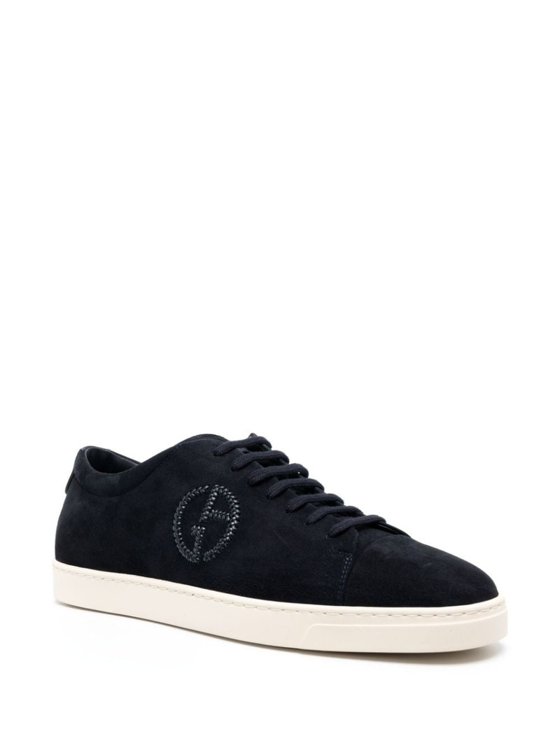 GIORGIO ARMANI logo-embossed low-top sneakers outlook