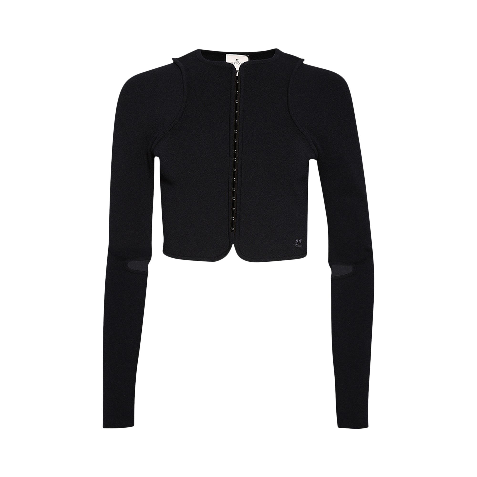 Courrèges Scuba Knit Cardigan 'Navy' - 1