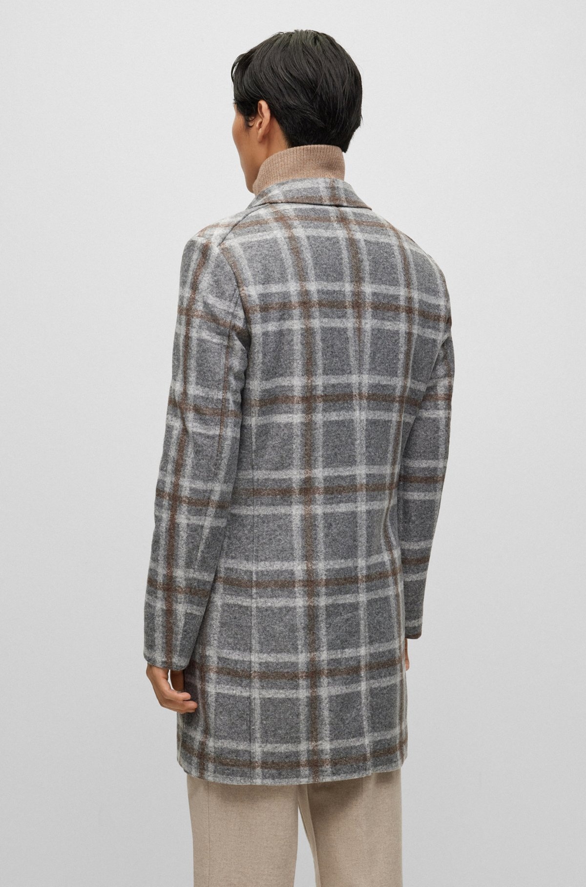 SLIM-FIT COAT WITH ZIP-UP INNER - 5