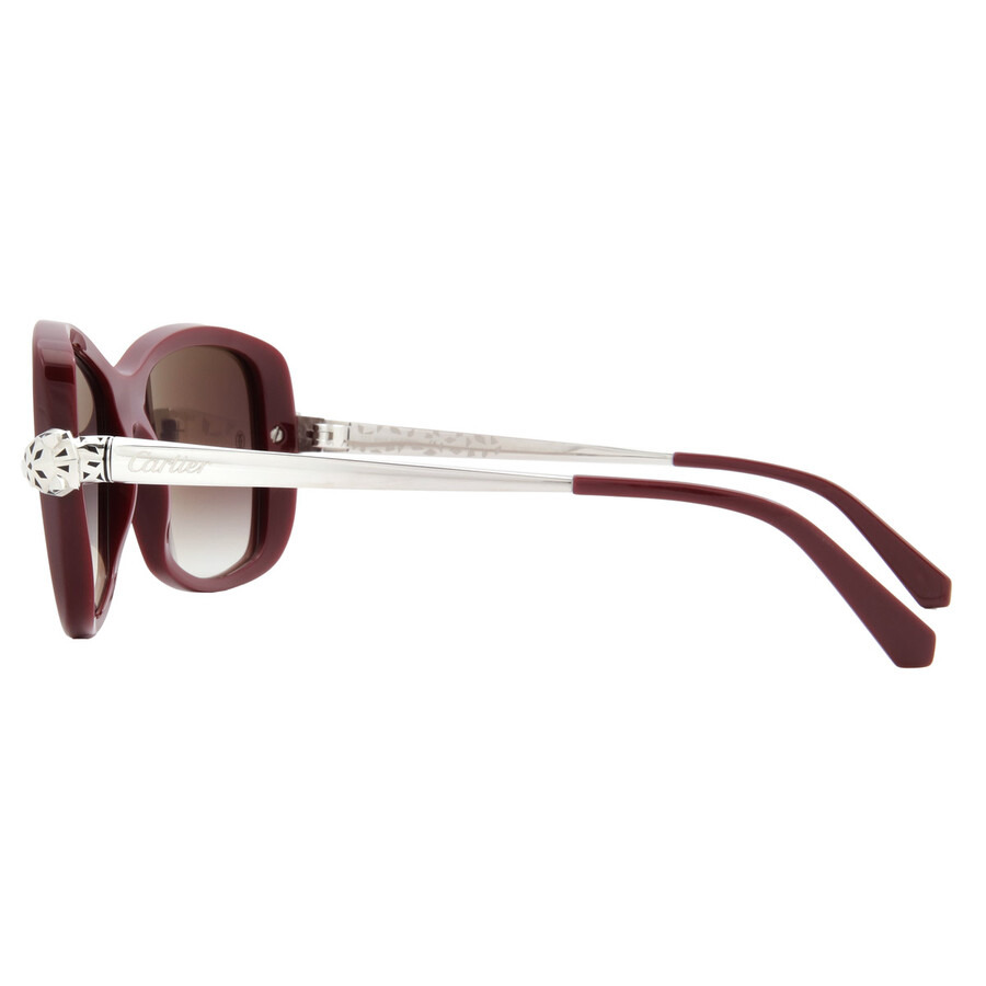 Cartier Panthere de Cartier Grey Square Ladies Sunglasses CT0066S 002 55 - 3