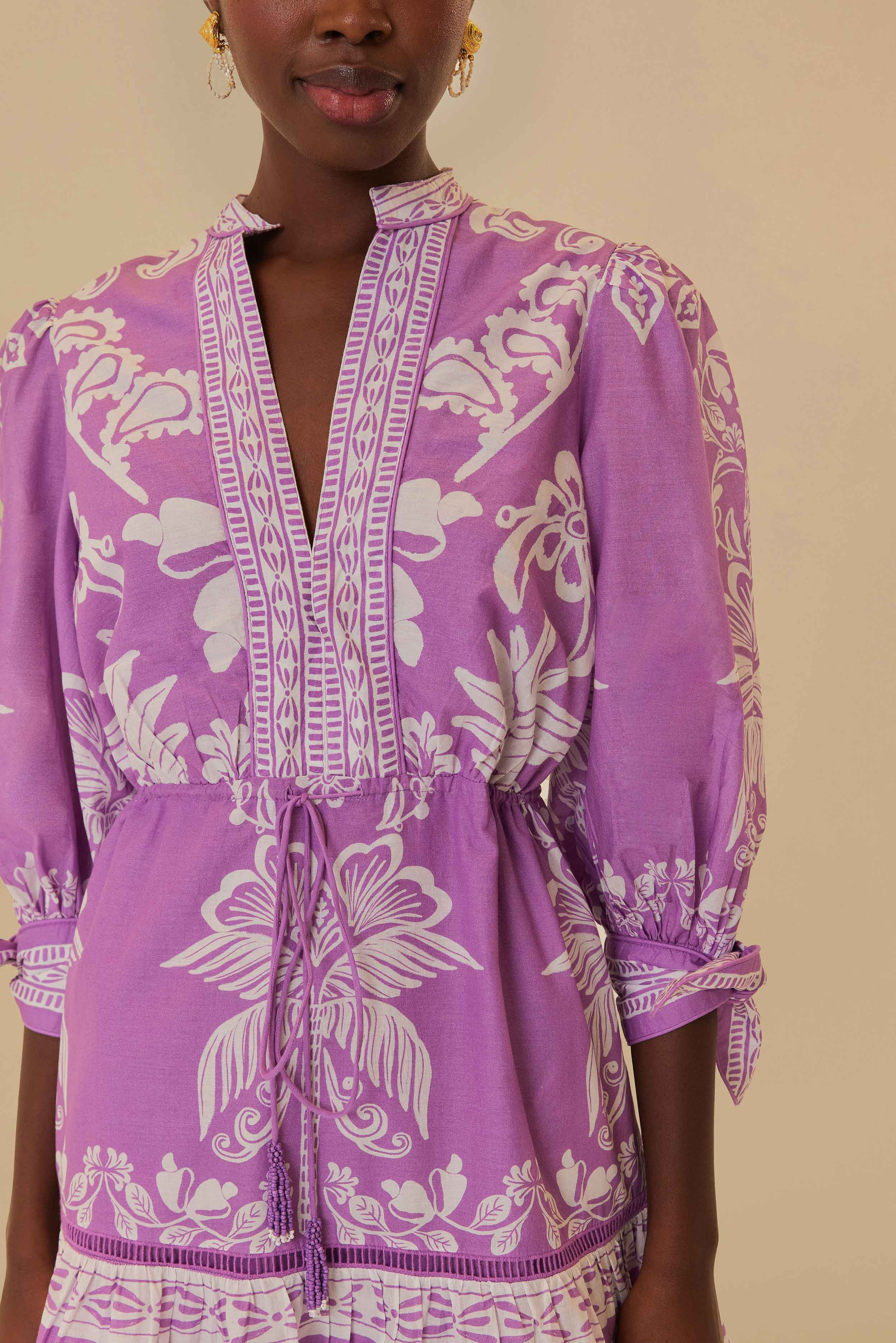 Lilac Sweet Garden Mini Dress - 3