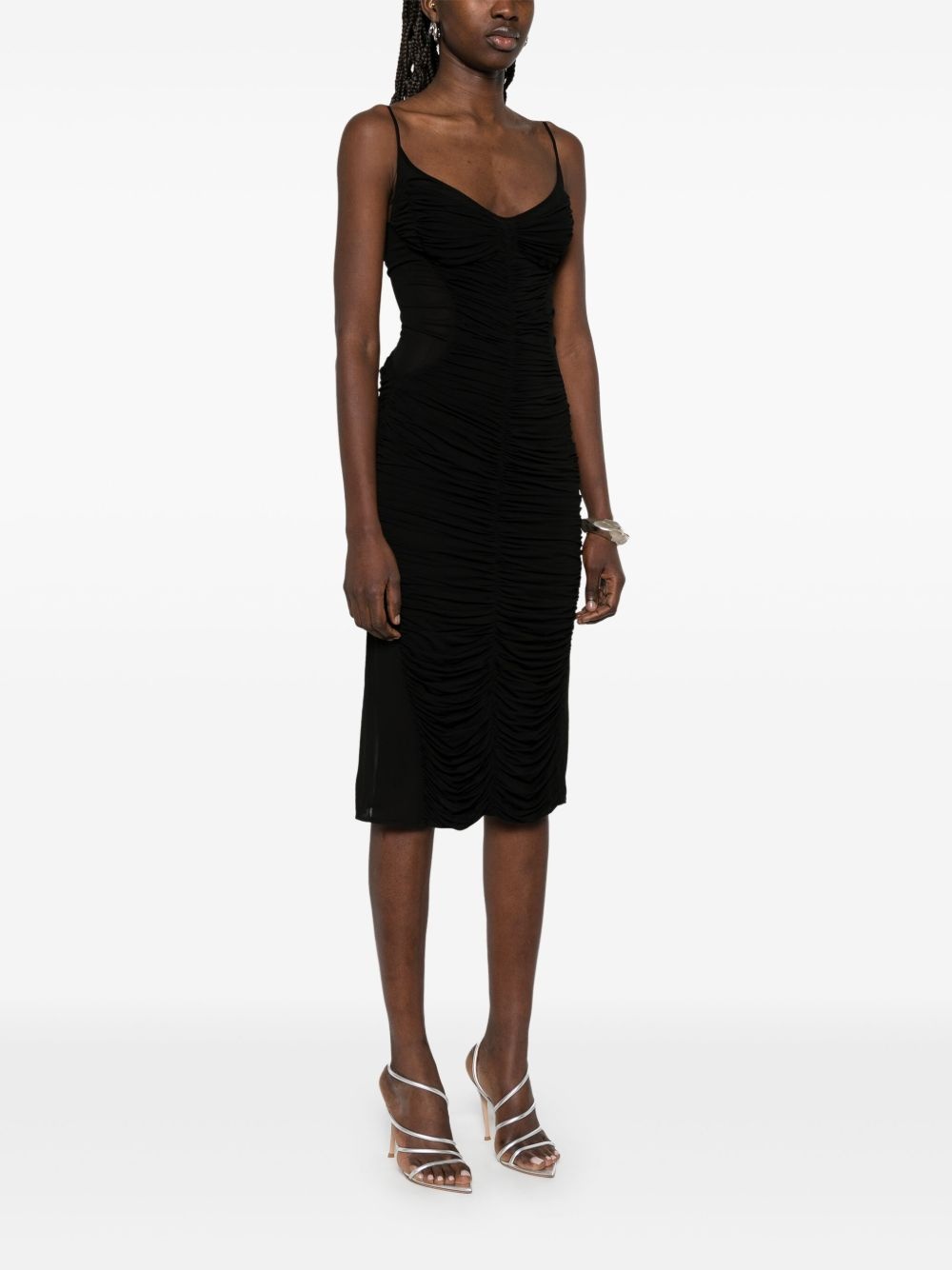 ruched midi dress - 3