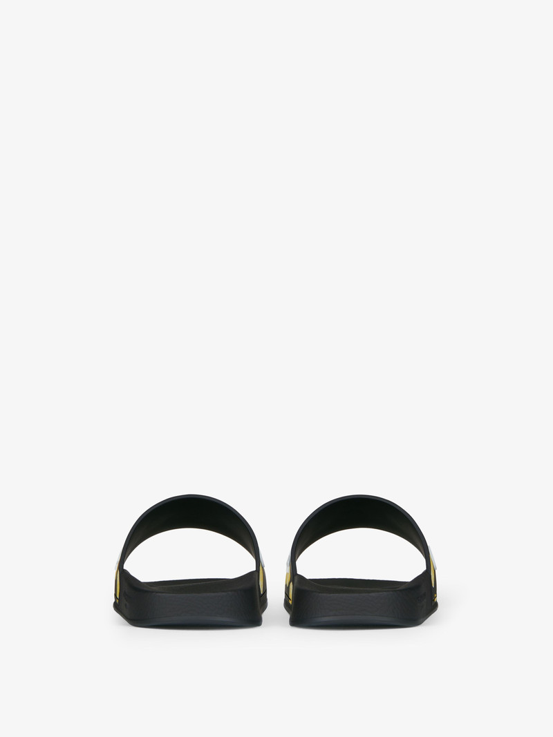SLIDE FLAT SANDALS IN RUBBER WITH LEMONS PRINT 7