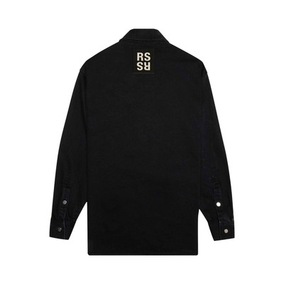 Raf Simons Raf Simons Straight Fit Denim Shirt With Rs In Back 'Black' outlook