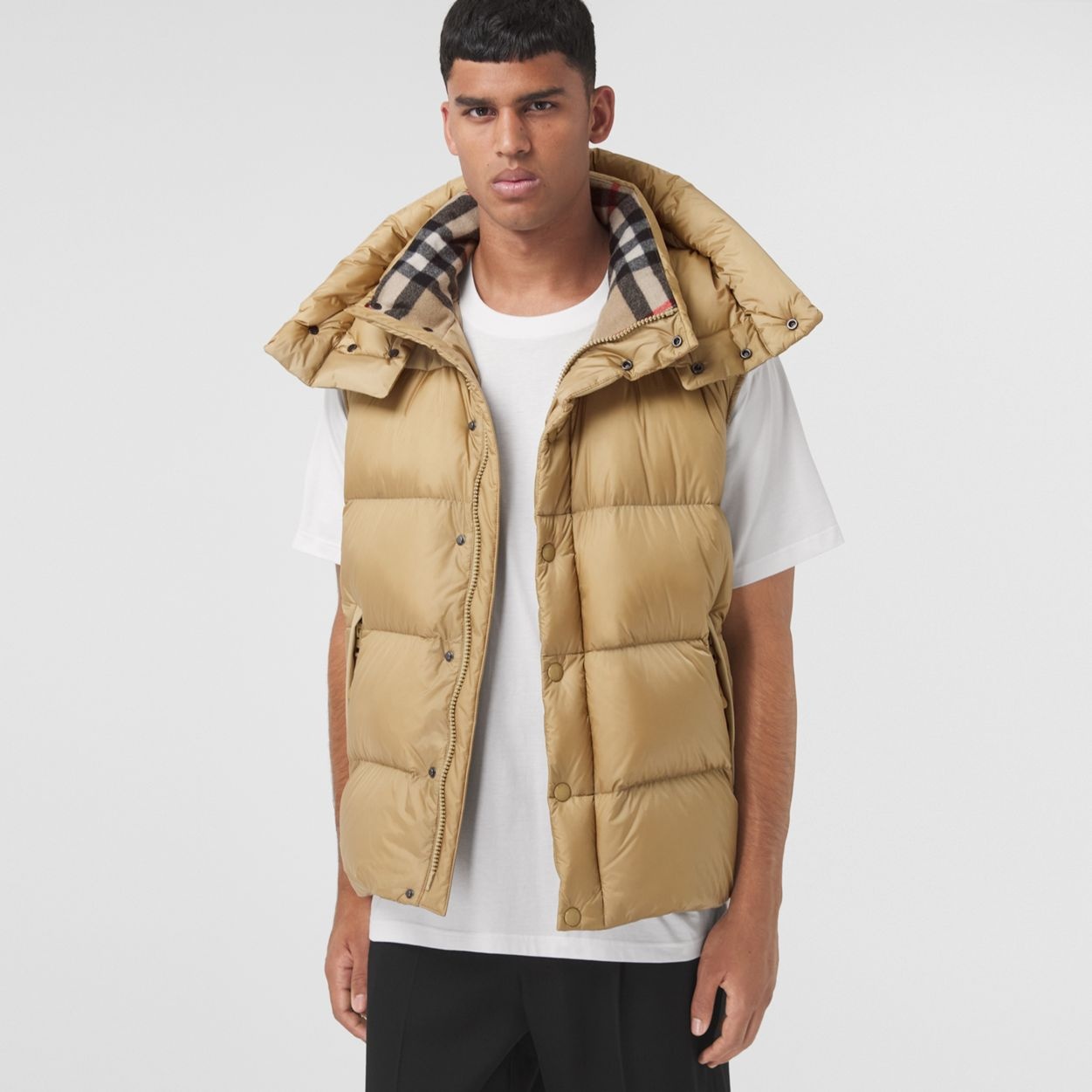 Detachable Sleeve Hooded Puffer Jacket - 5