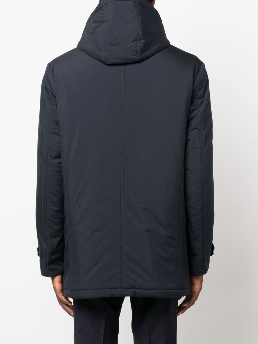 spread-collar padded hooded jacket - 4