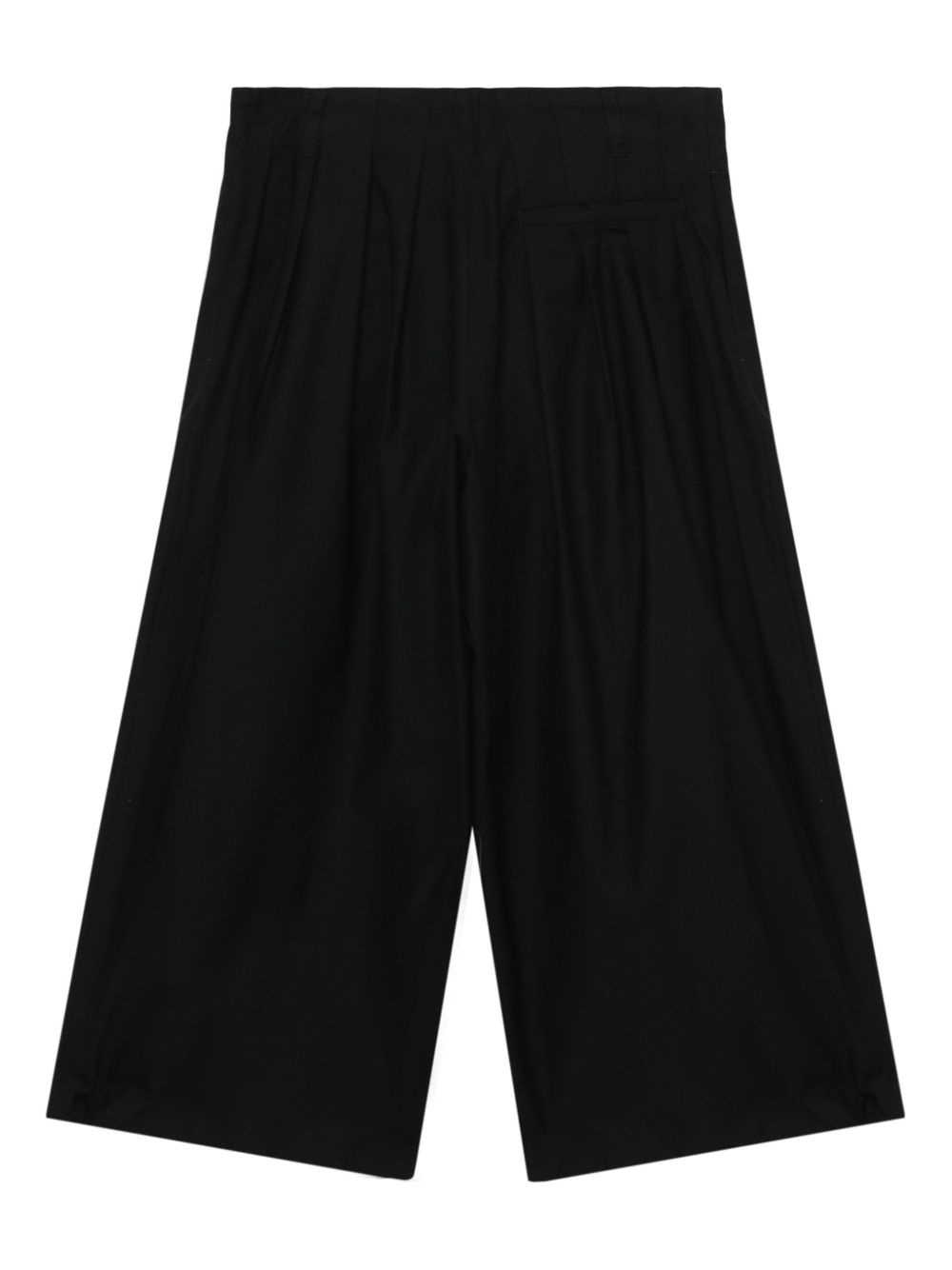 cotton wide-leg trousers - 6