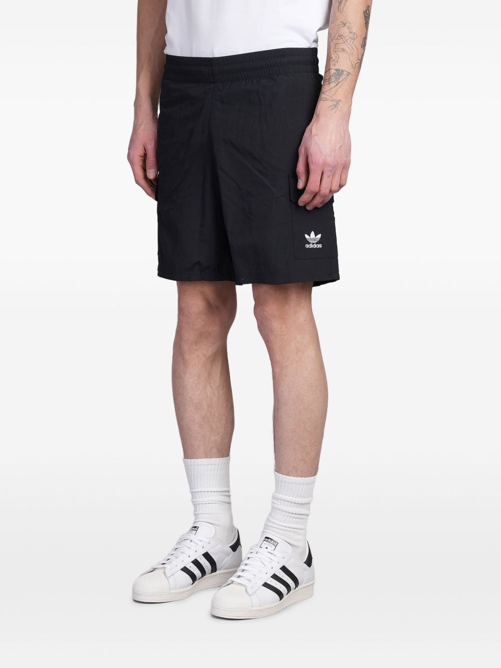 logo-embroidered track shorts - 3