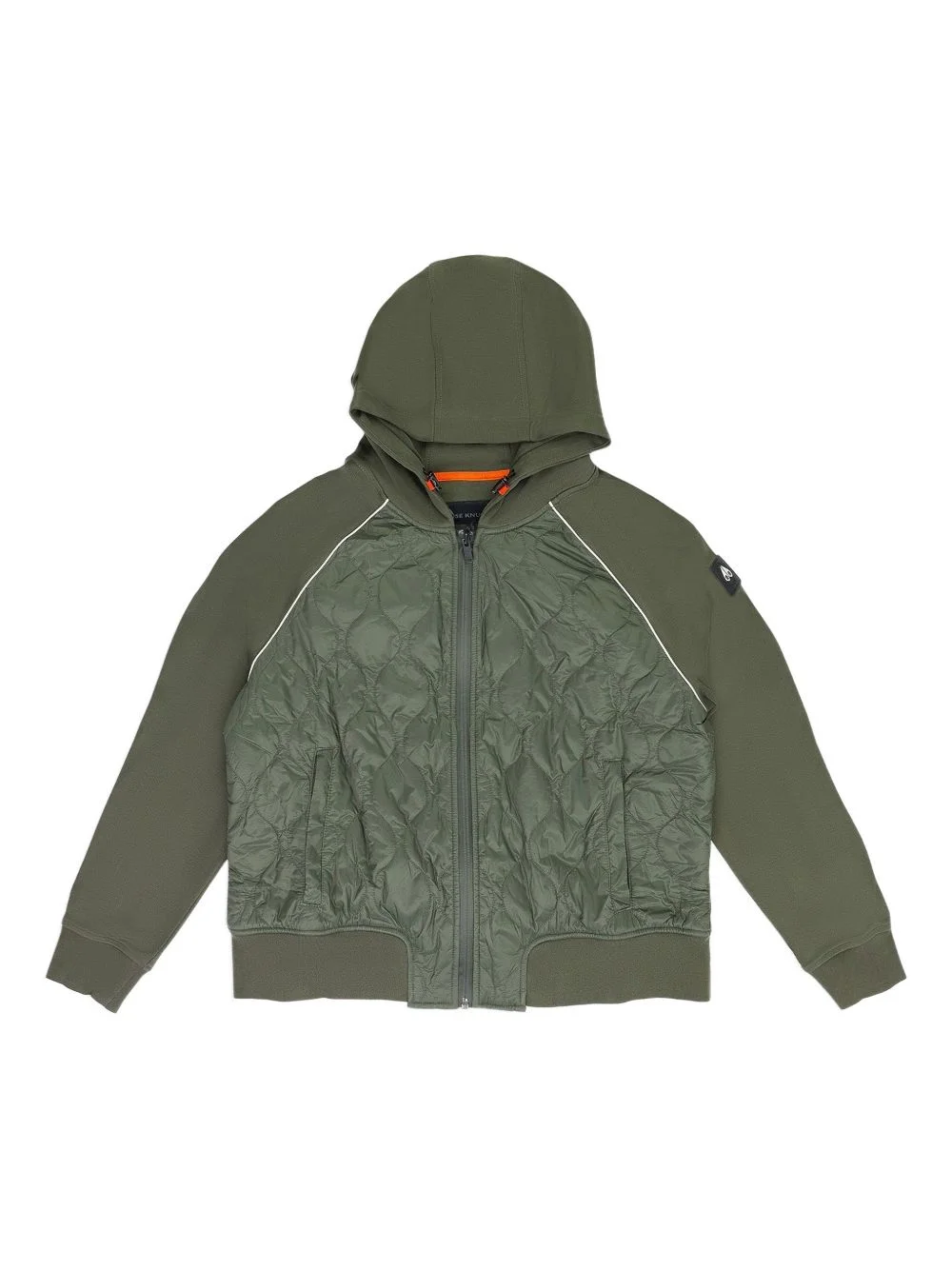 zip quilted hoodie - 1