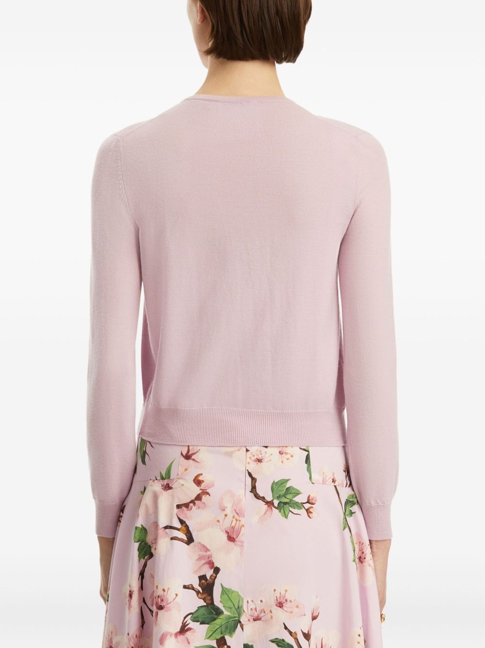 floral-embellished cardigan - 4