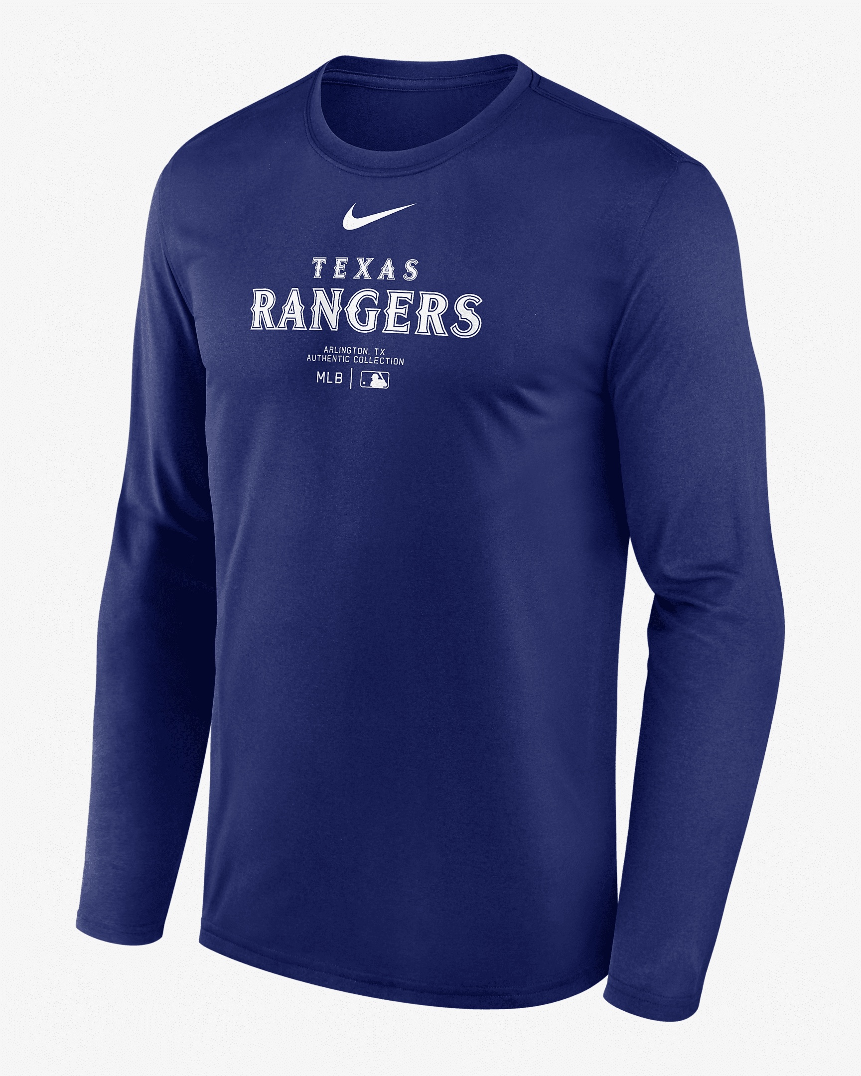 Texas Rangers Authentic Collection Practice Nike Men's Dri-FIT MLB Long-Sleeve T-Shirt - 1