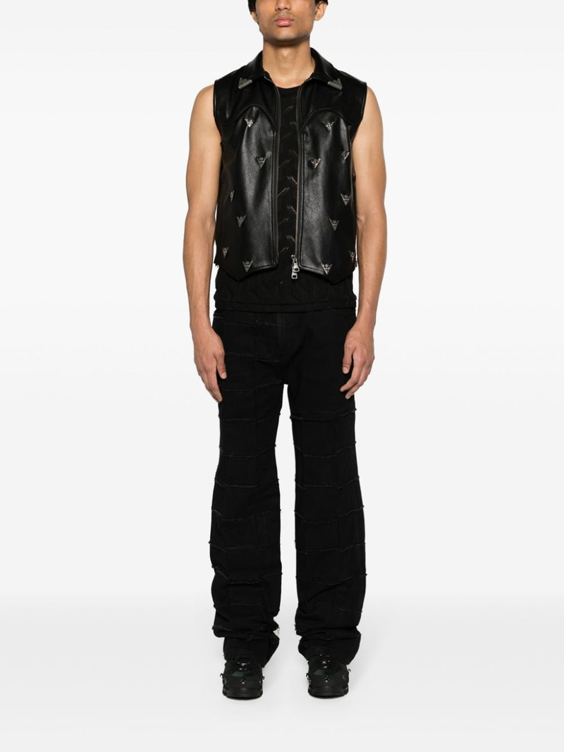 Andersson Bell New Patchwork mid-rise wide-leg jeans outlook