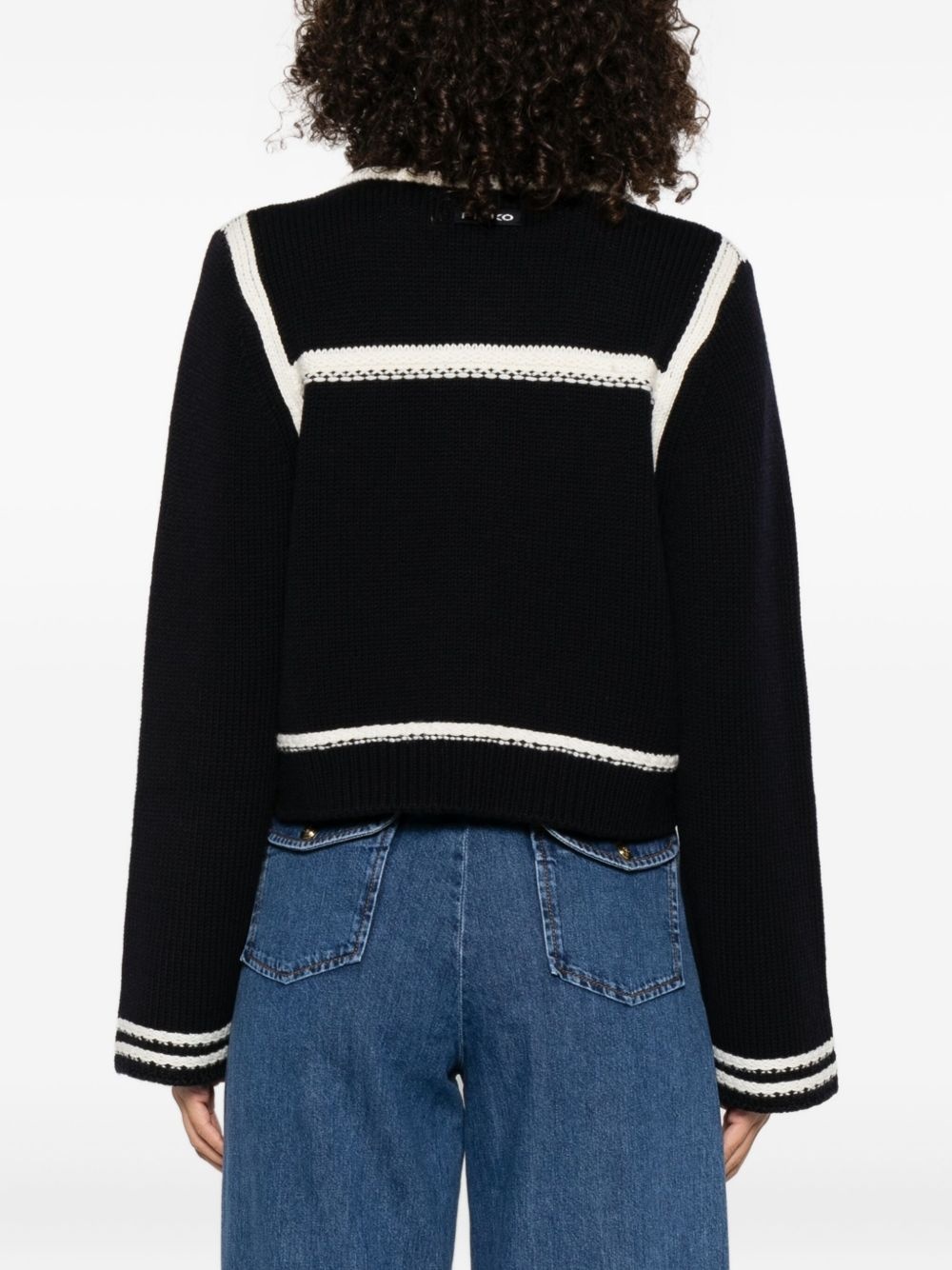 ribbed-knit wool cardigan - 4