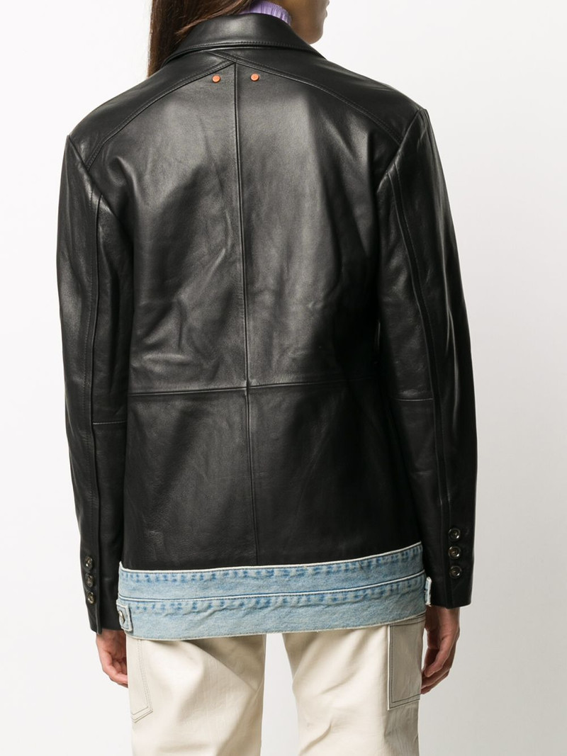 Molly Denim Layered Leather Jacket 4