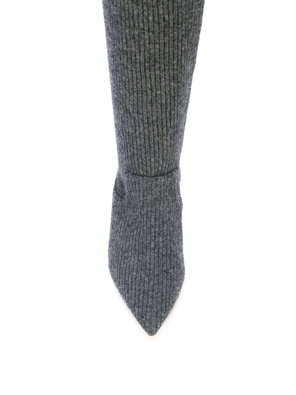 thigh-high knitted sock boot - 4