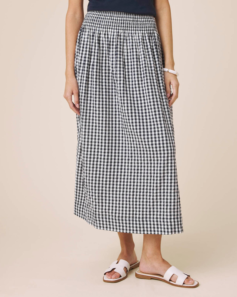 Splendid Gigi Gingham Midi Skirt outlook